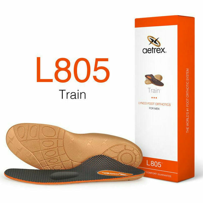Box of Aetrex Men's L805 Training Orthotic Arch W/ Metatarsal Support