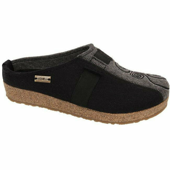 Haflinger Women&#39;s Magic Clog Black/Grey 741013-570