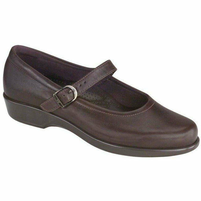 SAS Women's Maria Cushioned Classic Mary Jane Brown Leather  SAS FOOTWEAR Roderer Shoe Center