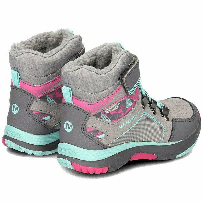 Merrell Kids Moab Polar Waterproof (Toddler/Little Kid) Sneaker Gray  MERRELL FOOTWEAR Roderer Shoe Center