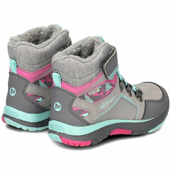 Merrell Kids Moab Polar Waterproof (Toddler/Little Kid) Sneaker Gray