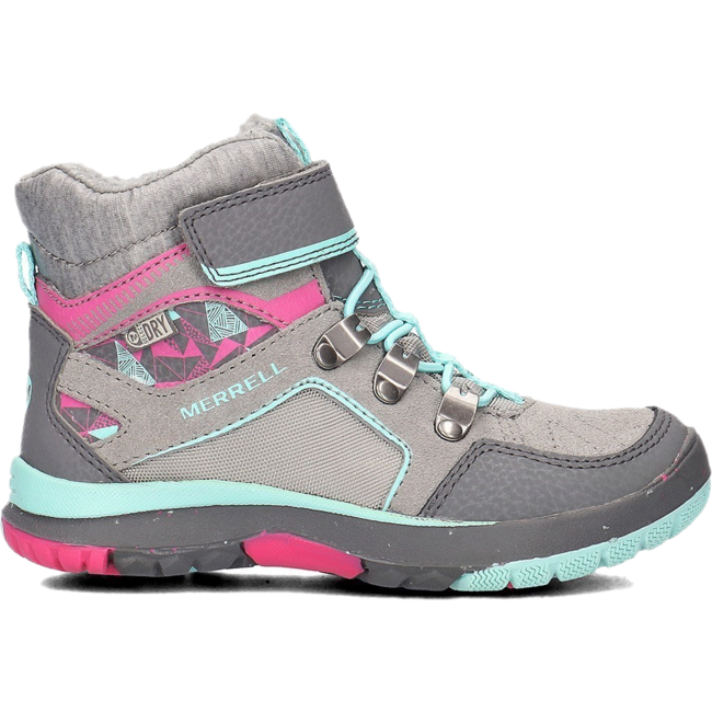 Merrell Kids Moab Polar Waterproof (Toddler/Little Kid) Sneaker Gray  MERRELL FOOTWEAR Roderer Shoe Center