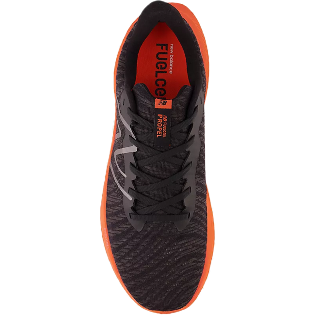 New Balance Men's FuelCell Propel V4 Running Shoe Black/Orange MFCPRLO4 