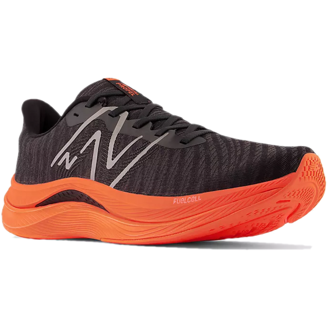 New Balance Men's FuelCell Propel V4 Running Shoe Black/Orange MFCPRLO4 