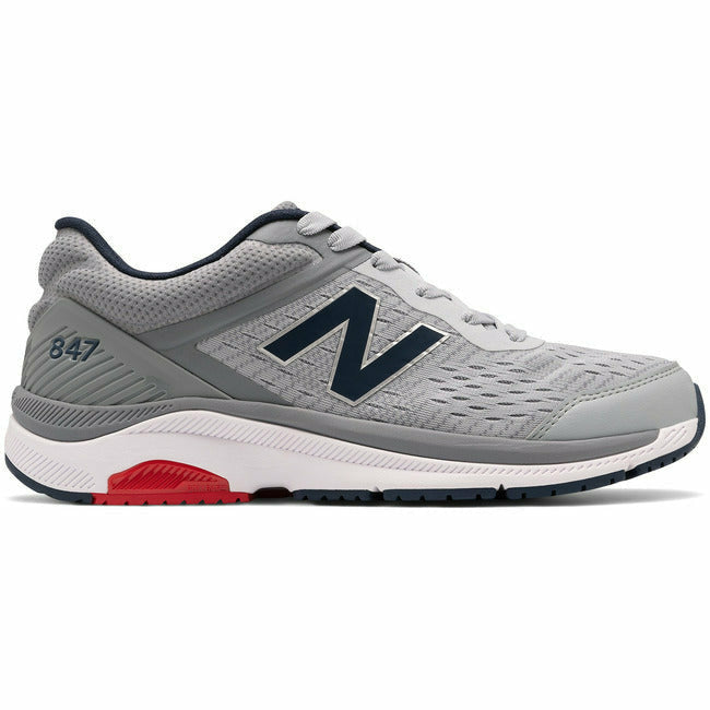 New Balance 847 Men's Walking Stability Shoe w/ Rollbar Grey Mesh v4 NEW BALANCE FOOTWEAR Roderer Shoe Center
