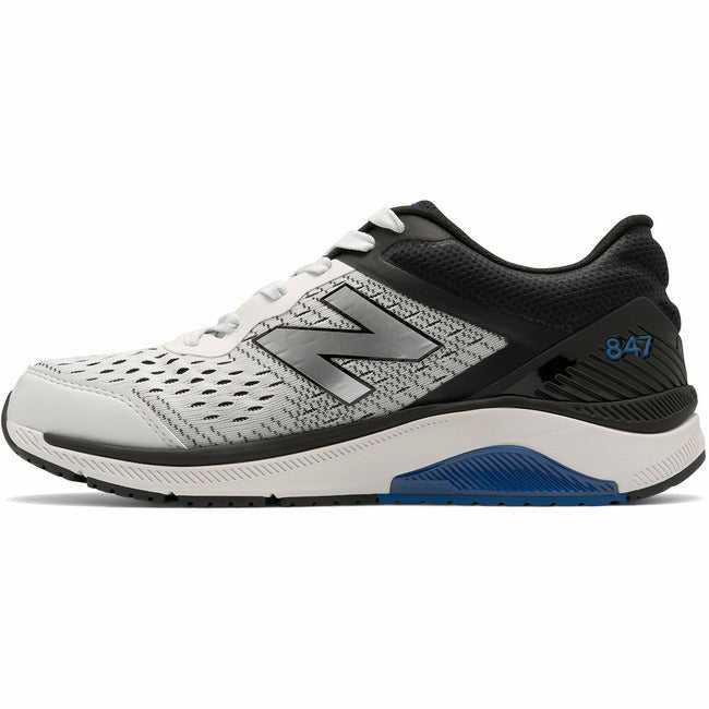 New Balance 847 Men's Walking Stability Shoe w/ Rollbar White Mesh v4 NEW BALANCE FOOTWEAR Roderer Shoe Center