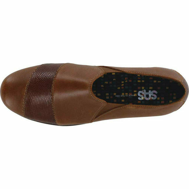 SAS Women's Nora Casual Slip On Dual Side Gore Loafer Auburn Leather SAS FOOTWEAR Roderer Shoe Center