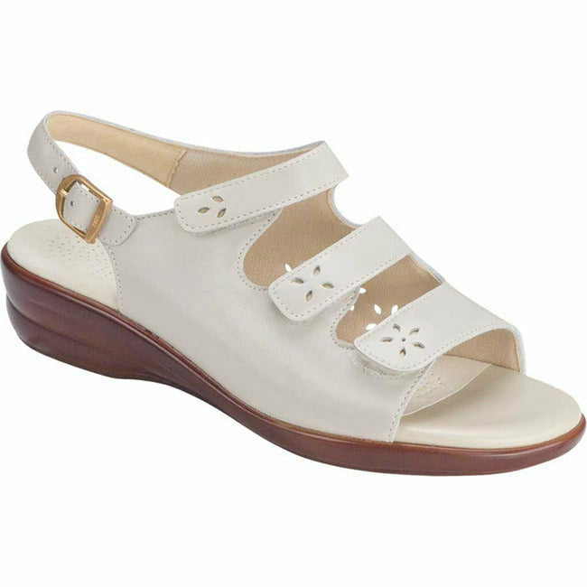 SAS Women's Quatro Slingback Adjustable Sandal Bone Leather SAS FOOTWEAR Roderer Shoe Center