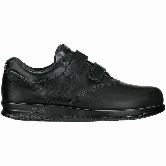 SAS ME TOO women&#39;s double velcro comfort walking shoe Black Leather
 SAS FOOTWEAR Roderer Shoe Center