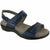SAS Nudu Women's Ankle Strap Adjustable Sandal Navy Leather SAS FOOTWEAR Roderer Shoe Center