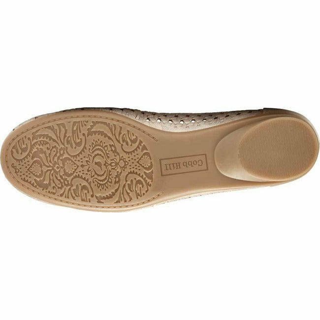 Rockport Women's Cobb Hill Maiika Ballet Flat Mettalic Leather