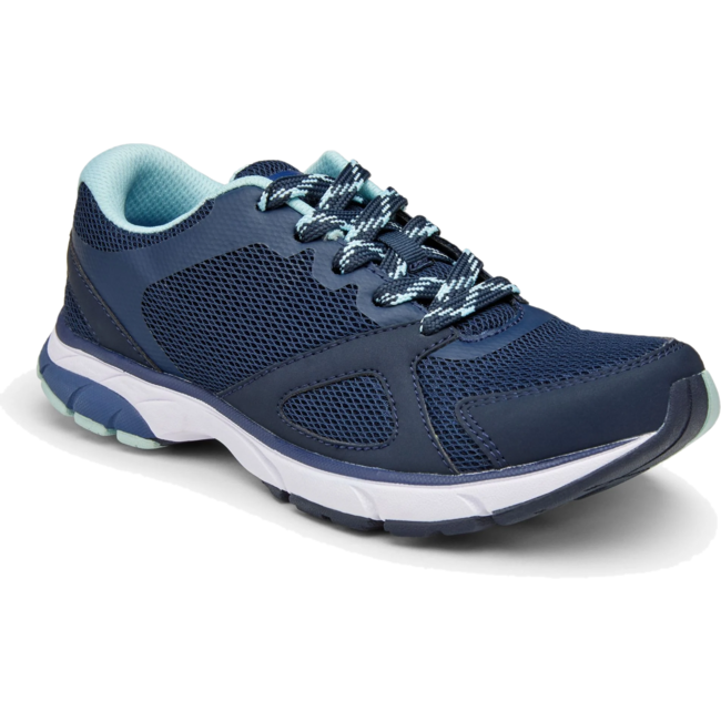 Vionic Women's Tokyo Supportive Lace Up Walking Sneaker Navy VIONIC FOOTWEAR Roderer Shoe Center