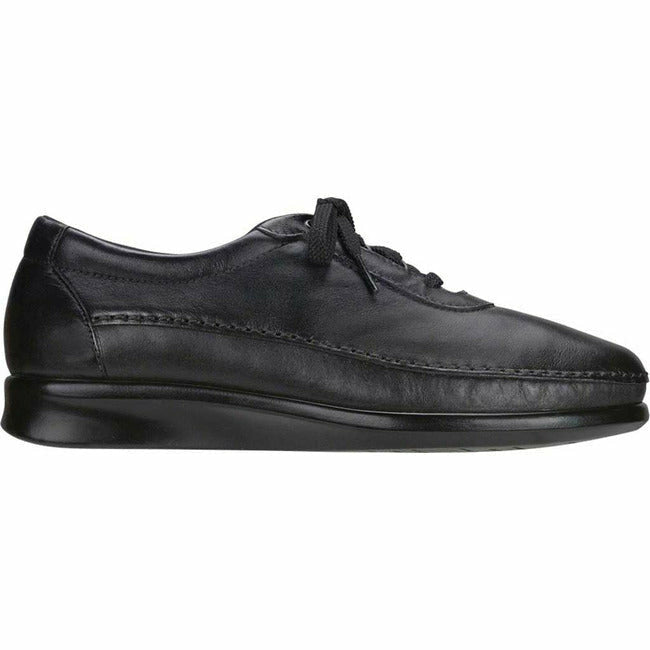 SAS Women's Traveler Laceup Walking Shoe Black Leather Made in America SAS FOOTWEAR Roderer Shoe Center