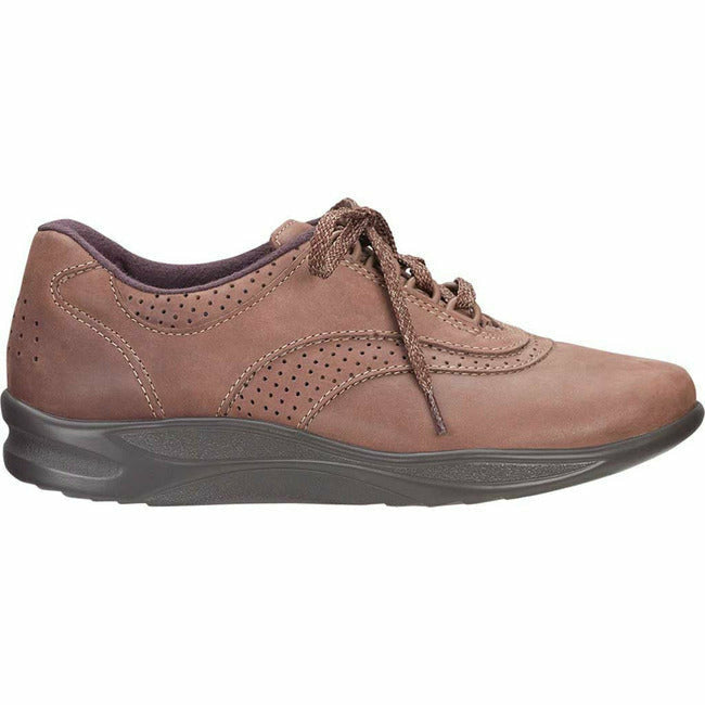 SAS WALK EASY Women's  Comfort Laceup Walking Shoe Chocolate Leather SAS FOOTWEAR Roderer Shoe Center