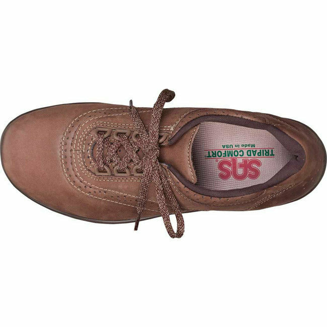 SAS WALK EASY Women's  Comfort Laceup Walking Shoe Chocolate Leather SAS FOOTWEAR Roderer Shoe Center