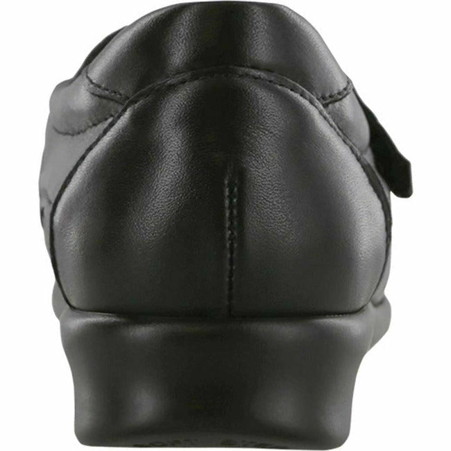 SAS Willow Women's Casual Slip On T-Strap Loafer Black Leather SAS FOOTWEAR Roderer Shoe Center