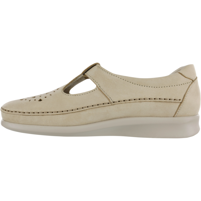SAS Willow Women's Casual Slip On T-Strap Loafer Linen Leather SAS FOOTWEAR Roderer Shoe Center