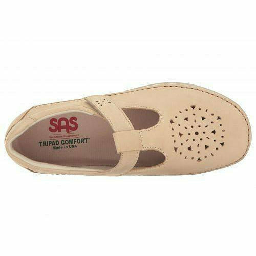 SAS Willow Women's Casual Slip On T-Strap Loafer Linen Leather SAS FOOTWEAR Roderer Shoe Center