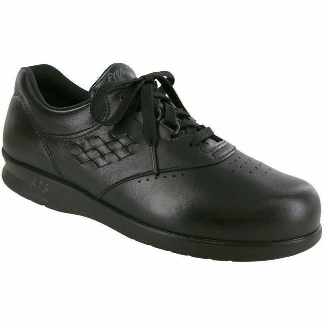 SAS Women's Freetime easy Laceup Comfort Walking Shoe Black Leather SAS FOOTWEAR Roderer Shoe Center