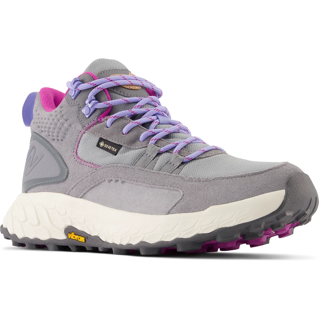 Pair of New Balance Women's Fresh Foam X Hierro Mid GTX Hiking Boots in Silver