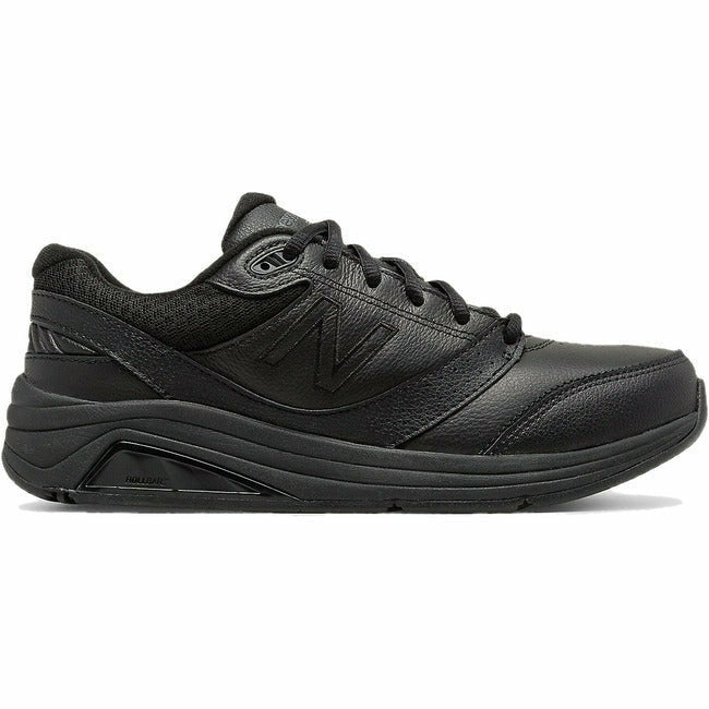 Lateral side of New Balance 928 Men's Stability Walking Shoe with Rollbar in Black leather