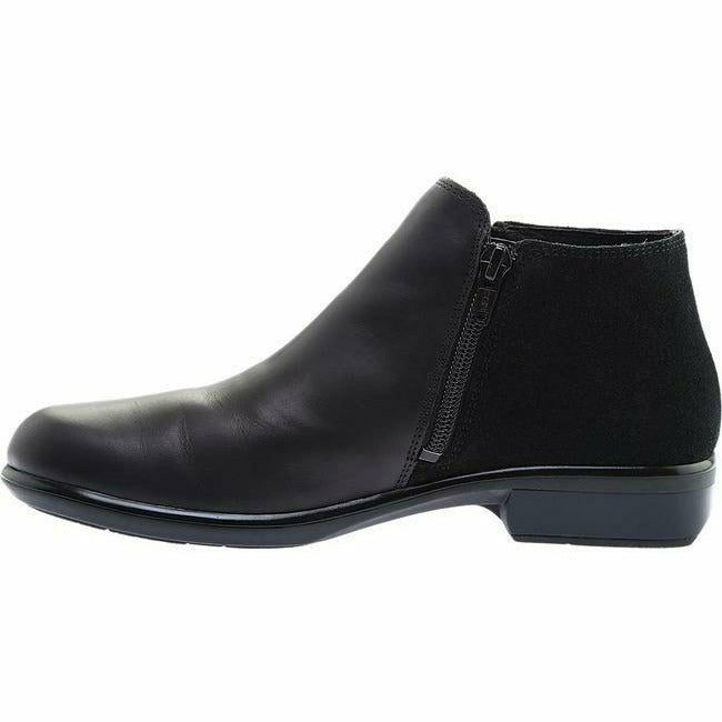 Naot Women's Padded Double Zippers Ankle Boot Black/Black Leather NAOT FOOTWEAR Roderer Shoe Center