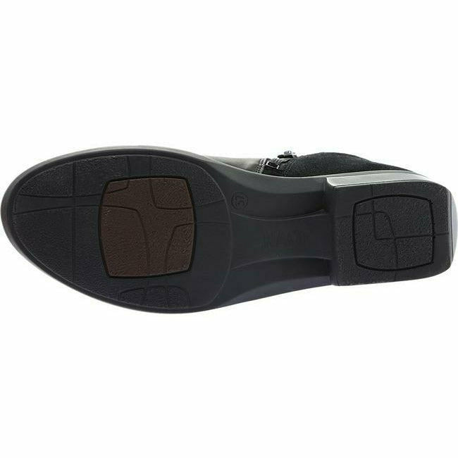 Naot Women's Padded Double Zippers Ankle Boot Black/Black Leather NAOT FOOTWEAR Roderer Shoe Center