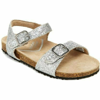 Stride Rite Girls Zuly (Toddler) Silver Sparkle Sandal Adjustable Straps STRIDE RITE FOOTWEAR Roderer Shoe Center